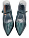 Cecelia Shoe Size 9.5 Dark Teal Leather Upper Shimmer Mary Jane Block heel Pumps Dark Teal / 9.5