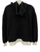 Rodarte Size M Black & White Cotton Logo Hoodie Kangaroo Pocket Sweater Black & White / M