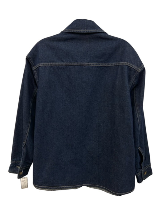 Emerson Lang Size S Dark Wash Denim Button Down Top Dark Wash / S