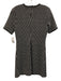 Cynthia Rowley Size S Black & White Polyester Bow Detail Mini Dress Black & White / S