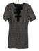 Cynthia Rowley Size S Black & White Polyester Bow Detail Mini Dress Black & White / S