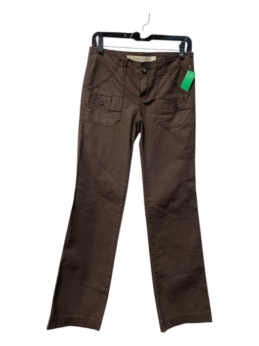 Daughters of the Lib Size Est XS Chocolate Brown Cotton Low Rise zip fly Pants Chocolate Brown / Est XS