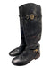 Tory Burch Shoe Size 9 Black Leather Knee High Round Toe Side Zip Boots Black / 9