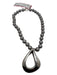 Simon Sebbag Silver 925 Silver Teardrop Pendant beads Necklace Silver