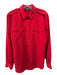 Karl Lagerfeld Size M Red Polyester Long Sleeve Logo Lapels Top Red / M