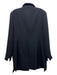 Nina Mclemore Size 12 Black Wool & Silk Textured Button Up 2 Pocket Coat Black / 12