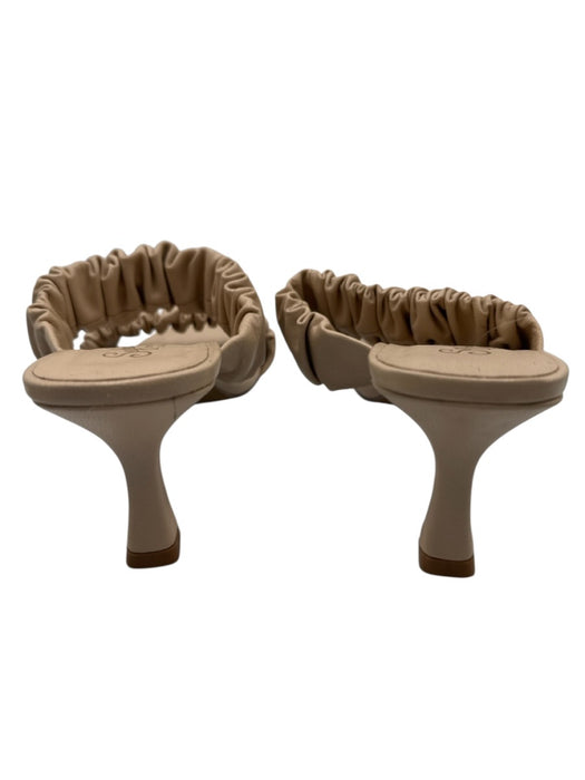 Seychelles Shoe Size 8.5 Beige Leather Upper Two Strap Scrunch Mule Sandals Beige / 8.5
