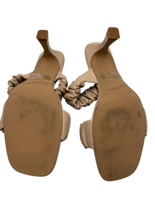 Seychelles Shoe Size 8.5 Beige Leather Upper Two Strap Scrunch Mule Sandals Beige / 8.5