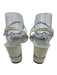 Stuart Weitzman Shoe Size 8.5 Cream White Leather Upper Patent Round Toe Sandals Cream White / 8.5