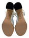 Stuart Weitzman Shoe Size 8.5 Cream White Leather Upper Patent Round Toe Sandals Cream White / 8.5