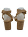 Larroude Shoe Size 8.5 Beige Raffia Woven Ankle Buckle Platform Sandals Beige / 8.5