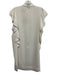 Kate Spade Size 12 White Polyester Ruffle Cap Sleeve High Neck Below Knee Dress White / 12