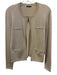 J. McLaughlin Size M Gold Rayon Blend Metallic Thread Shimmer Cardigan Jacket Gold / M