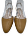 Manolo Blahnik Shoe Size 38.5 Tan Brown Leather Stacked Heel Slingback Pumps Tan Brown / 38.5