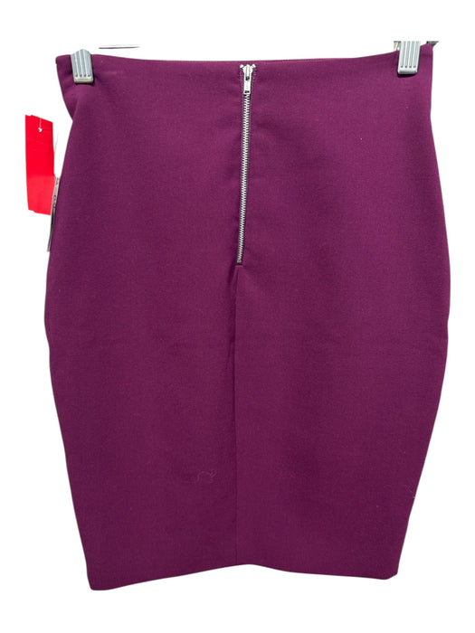 Likely Size 0 Purple Polyester Back Zip Skirt Purple / 0
