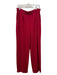 St John Collection Size 10 Red Knit Elastic Waist High Waist Pleat Detail Pants Red / 10