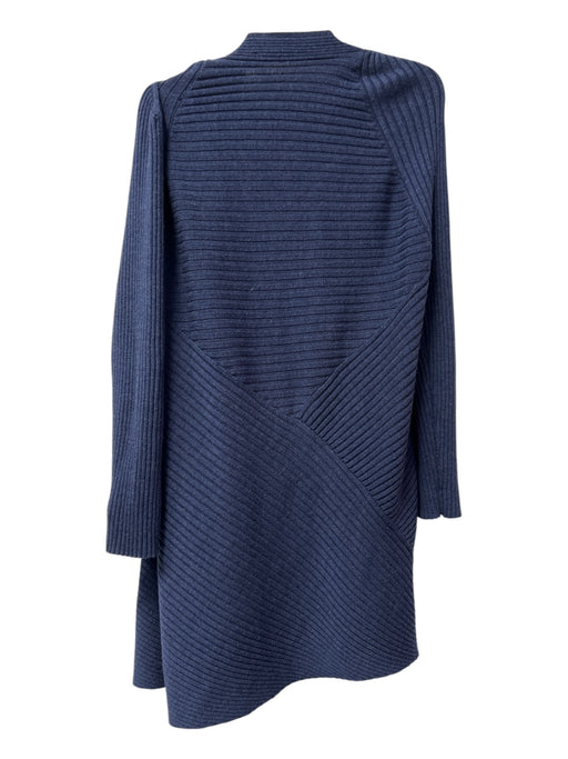 Eileen Fisher Size XL Blue Merino Wool Ribbed Open Front Long Sleeve Sweater Blue / XL