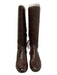 Sam Edelman Shoe Size 9.5 Brown Leather Side Zip Block Heel Almond Toe Boots Brown / 9.5