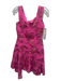 Shoshanna Midnight Size 0 Pink & Gold Viscose Blend Metallic Thread Floral Dress Pink & Gold / 0