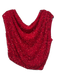 Retrofete Size XS Red Nylon Sequined Beaded Wide Neck Draped Top Red / XS