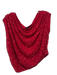 Retrofete Size XS Red Nylon Sequined Beaded Wide Neck Draped Top Red / XS