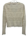 ALLSAINTS Size XS Cream Mohair Blend Open Knit Scalloped Edge V Neck Cardigan Cream / XS