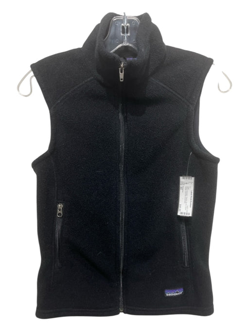 Patagonia Size XS Black Polyester Fleece Zip Up Zipper Pocket Synchilla Vest Black / XS