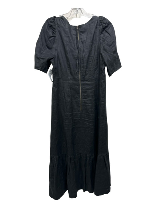 Marie Oliver Size 6 Black Linen Empire Waist Maxi Dress Black / 6