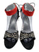Artelier Nicole Miller Shoe Size 9M Red, Black, White Suede leather Sandals Red, Black, White / 9M