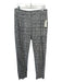 Piazza Sempione Size 42 Black & Beige Cotton Blend Printed Mid Rise Crop Pants Black & Beige / 42