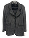 St. John Size 8 Black & White Wool Blend Side Zip Boucle Button Front Skirt Set Black & White / 8