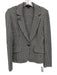 St. John Size 8 Navy Blue & White Wool Blend Boucle One Button Blazer Jacket Navy Blue & White / 8