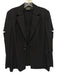 Akris Size 8 Black Wool Blend Long Sleeve Cut Outs Lapel Blazer Jacket Black / 8