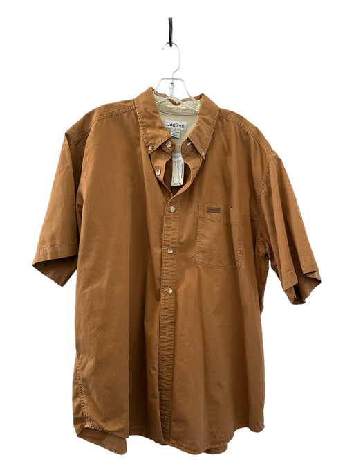 Carhartt Size XL Rust Cotton Button Down Men's Shirt XL