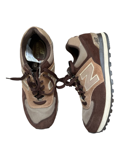New Balance Shoe Size 8.5 Brown & Tan Canvas Suede Athletic Men's Sneakers 8.5