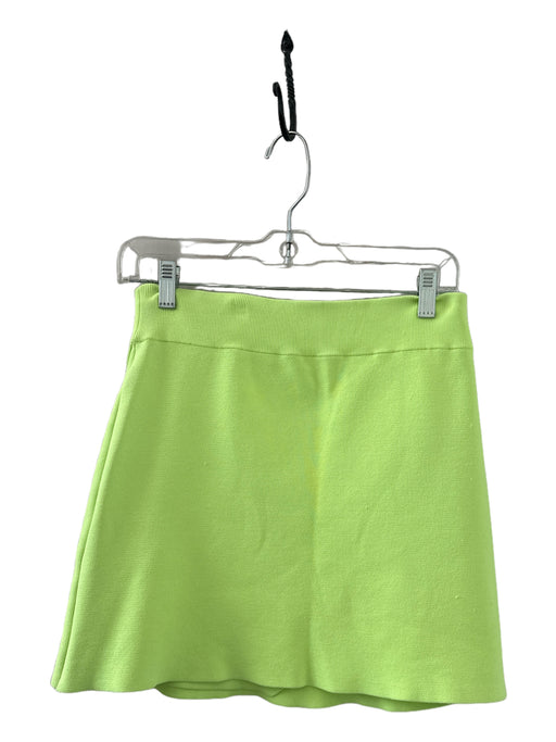 A.L.C. Size L Neon Green Rayon Blend Elastic Waist Mini Skirt Neon Green / L