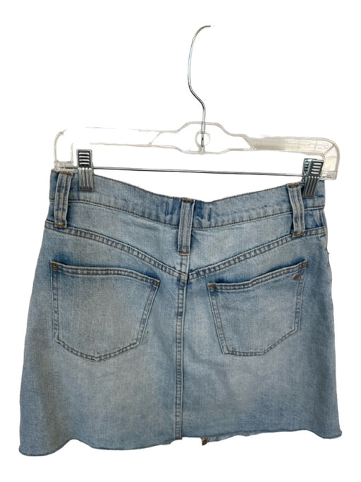 Madewell Size 27 Light Wash Cotton Cut off Denim Skirt Light Wash / 27