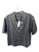 Banana Republic Size M Black Vegan Leather Short Sleeve Button Down Top Black / M