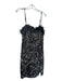 blu pepper Size L Black Sequin Feathers Removable Strap Back Zip Dress Black / L