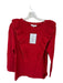 See and Be Seen Size S Red Wool Blend Long Sleeve Knit Ruffles Sweater Red / S