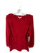 See and Be Seen Size M Red Wool Blend Long Sleeve Knit Ruffles Sweater Red / M