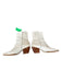 Matisse Shoe Size 7M White Leather Snake Embossed Block Heel Side Zip Booties White / 7M