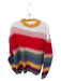 Andree by Unit Size M Red & Yellow Polyester Knit Striped Long Sleeve Sweater Red & Yellow / M