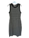 Entro Size S Black & White Polyester Blend Sleeveless Striped Maxi Dress Black & White / S