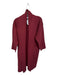 Lush Size S Maroon Viscose Blend Long Sleeve Front Pockets Duster Coat Maroon / S