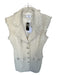 Storia Size M White & Cream Polyester Sleeveless tweed Rhinestone Dress White & Cream / M