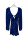 Aura Size L Blue Velvet Long Balloon Sleeve Gathered Dress Blue / L