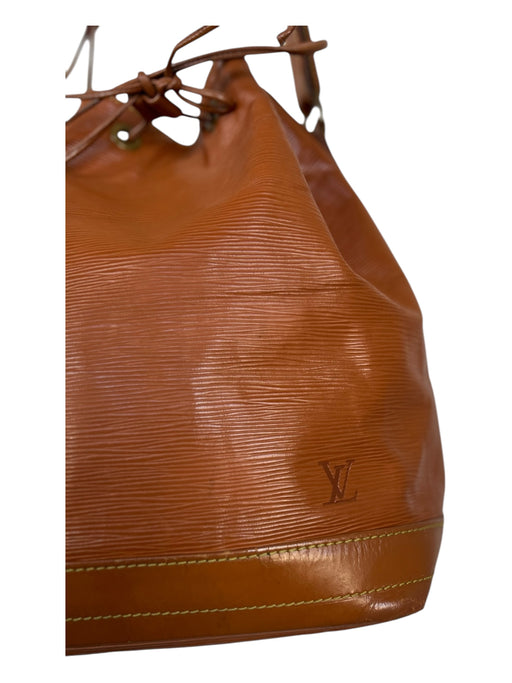 Louis Vuitton Brown Leather Drawstring Bucket Bag Brown / L