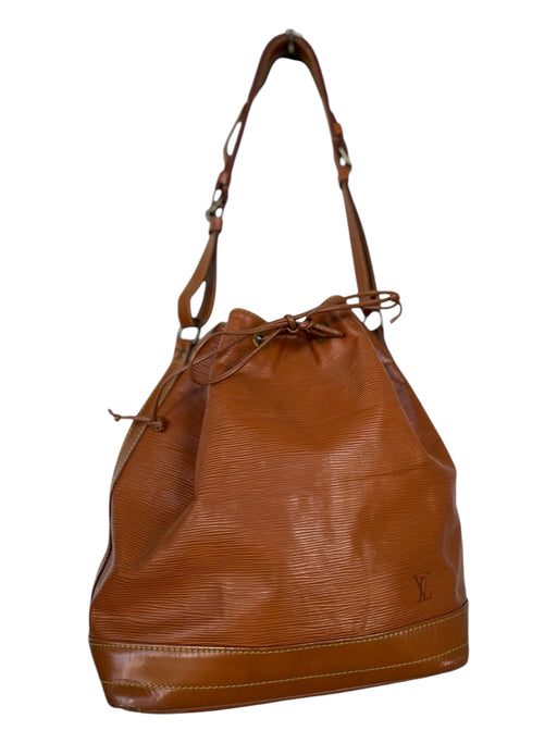 Louis Vuitton Brown Leather Drawstring Bucket Bag Brown / L