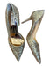 Badgley Mischka Shoe Size 7.5 Gold Glitter Stiletto Pointed Toe Pumps Gold / 7.5